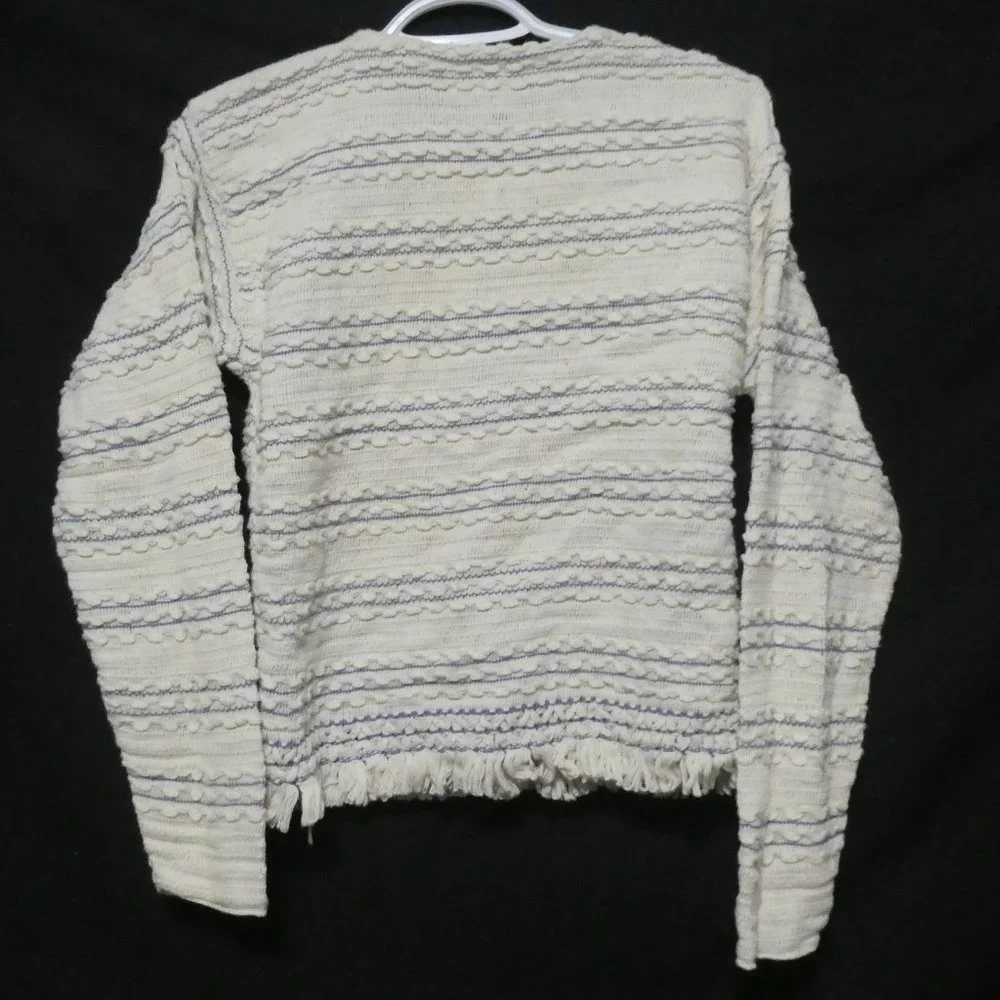 HER | small | Chic Textured Button-Up Cardigan | Made In Canada | 100% Cotton - Picture 8 of 15
